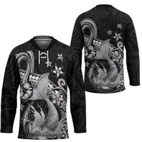 Hawaii Mermaid Monotone Hockey Jersey Polynesian Pattern Fish Hook LT01 - Polynesian Pride