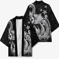 Hawaii Mermaid Monotone Kimono Polynesian Pattern Fish Hook LT01 - Polynesian Pride