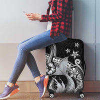 Hawaii Mermaid Monotone Luggage Cover Polynesian Pattern Fish Hook LT01 - Polynesian Pride