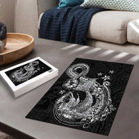 Hawaii Mermaid Monotone Puzzle Polynesian Pattern Fish Hook LT01 - Polynesian Pride