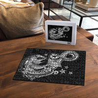 Hawaii Mermaid Monotone Puzzle Polynesian Pattern Fish Hook LT01 - Polynesian Pride