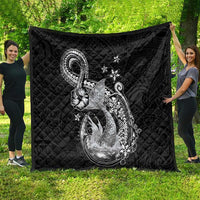Hawaii Mermaid Monotone Quilt Polynesian Pattern Fish Hook LT01 - Polynesian Pride