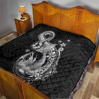 Hawaii Mermaid Monotone Quilt Polynesian Pattern Fish Hook LT01 - Polynesian Pride