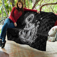 Hawaii Mermaid Monotone Quilt Polynesian Pattern Fish Hook LT01 - Polynesian Pride