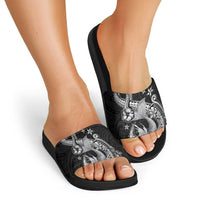 Hawaii Mermaid Monotone Slide Sandals Polynesian Pattern Fish Hook LT01 - Polynesian Pride