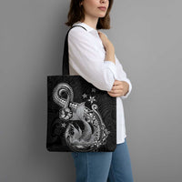Hawaii Mermaid Monotone Tote Bag Polynesian Pattern Fish Hook LT01 - Polynesian Pride