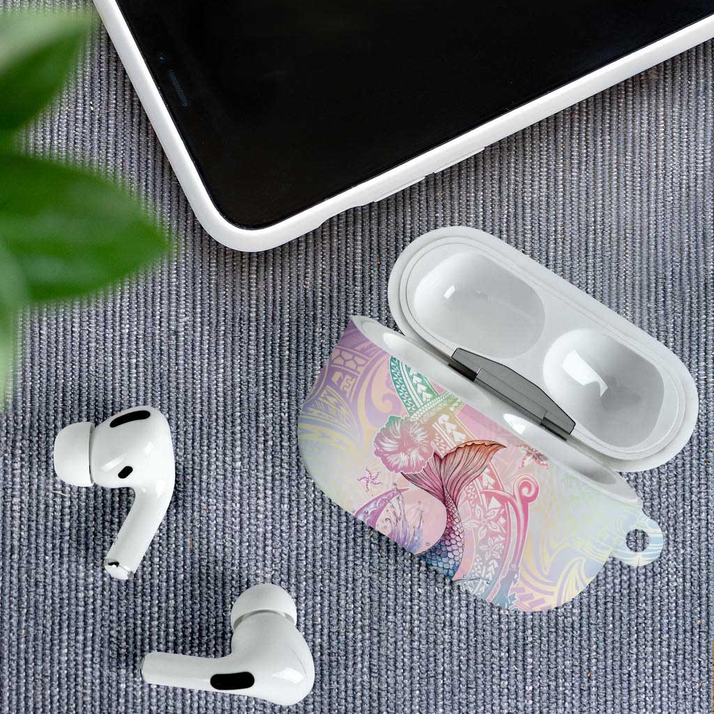 Hawaii Mermaid Sweet Pastel AirPods Case Polynesian Pattern Fish Hook LT01 - Polynesian Pride