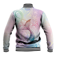 Hawaii Mermaid Sweet Pastel Baseball Jacket Polynesian Pattern Fish Hook LT01 - Polynesian Pride
