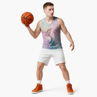 Hawaii Mermaid Sweet Pastel Basketball Jersey Polynesian Pattern Fish Hook LT01 - Polynesian Pride