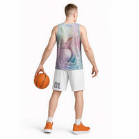 Hawaii Mermaid Sweet Pastel Basketball Jersey Polynesian Pattern Fish Hook LT01 - Polynesian Pride