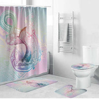 Hawaii Mermaid Sweet Pastel Bathroom Set Polynesian Pattern Fish Hook LT01 Bathroom Set (4 pcs) Multicolor - Polynesian Pride