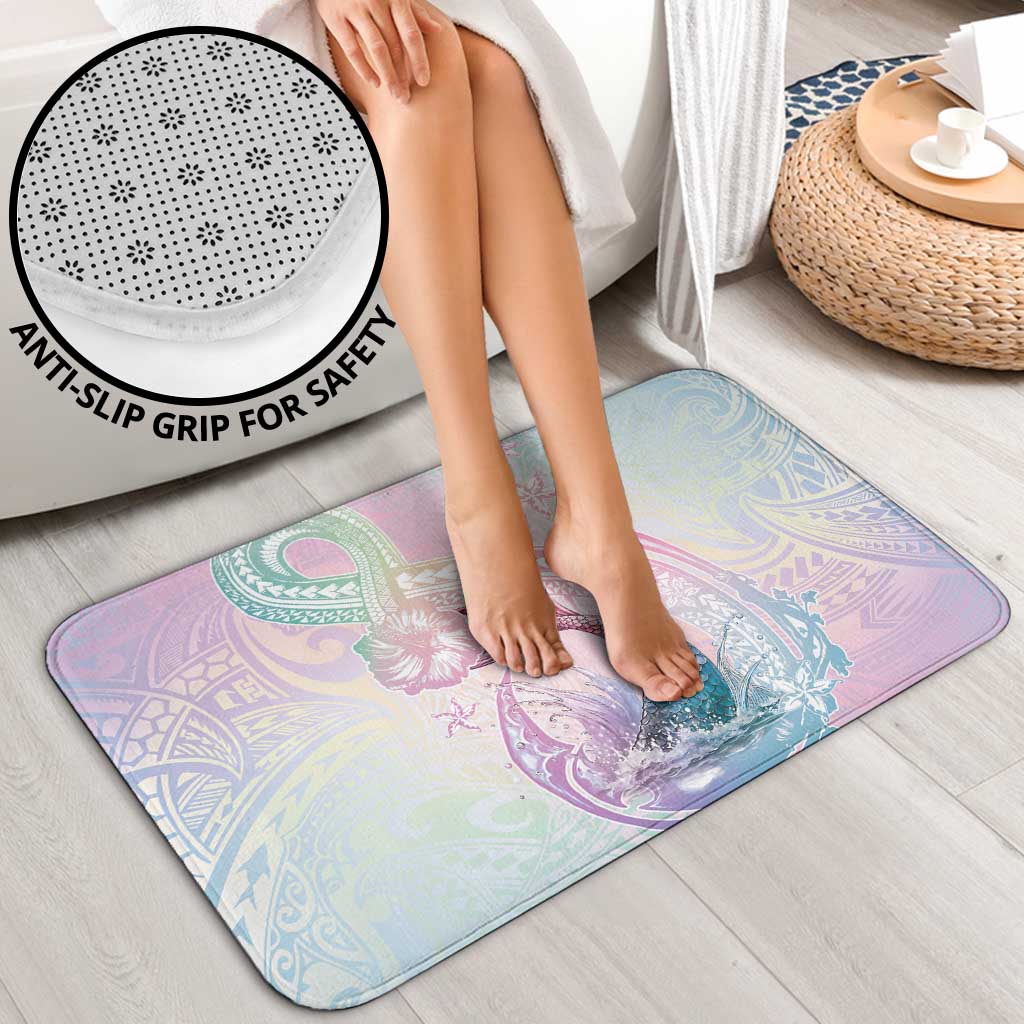 Hawaii Mermaid Sweet Pastel Bathroom Set Polynesian Pattern Fish Hook LT01 - Polynesian Pride