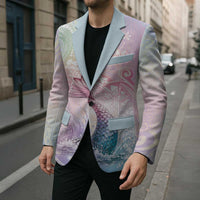 Hawaii Mermaid Sweet Pastel Blazer Polynesian Pattern Fish Hook LT01 - Polynesian Pride