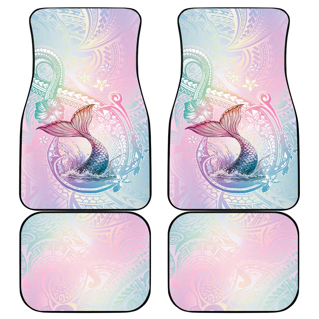 Hawaii Mermaid Sweet Pastel Car Mats Polynesian Pattern Fish Hook LT01 - Polynesian Pride