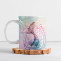 Hawaii Mermaid Sweet Pastel Ceramic Mug Polynesian Pattern Fish Hook LT01 Multicolor - Polynesian Pride