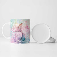 Hawaii Mermaid Sweet Pastel Ceramic Mug Polynesian Pattern Fish Hook LT01 - Polynesian Pride