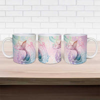 Hawaii Mermaid Sweet Pastel Ceramic Mug Polynesian Pattern Fish Hook LT01 - Polynesian Pride