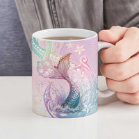 Hawaii Mermaid Sweet Pastel Ceramic Mug Polynesian Pattern Fish Hook LT01 - Polynesian Pride