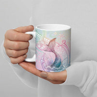 Hawaii Mermaid Sweet Pastel Ceramic Mug Polynesian Pattern Fish Hook LT01 - Polynesian Pride