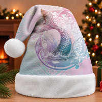 Hawaii Mermaid Sweet Pastel Christmas Santa Hat Polynesian Pattern Fish Hook LT01 Without Fur Multicolor - Polynesian Pride
