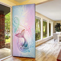 Hawaii Mermaid Sweet Pastel Door Cover Polynesian Pattern Fish Hook LT01 - Polynesian Pride