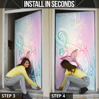 Hawaii Mermaid Sweet Pastel Door Cover Polynesian Pattern Fish Hook LT01 - Polynesian Pride