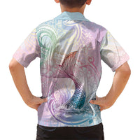 Hawaii Mermaid Sweet Pastel Hawaiian Shirt Polynesian Pattern Fish Hook LT01 - Polynesian Pride