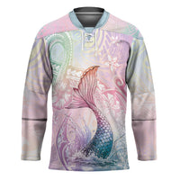 Hawaii Mermaid Sweet Pastel Hockey Jersey Polynesian Pattern Fish Hook LT01 Unisex Multicolor - Polynesian Pride