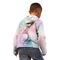 Hawaii Mermaid Sweet Pastel Kid Hoodie Polynesian Pattern Fish Hook LT01 - Polynesian Pride