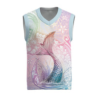 Hawaii Mermaid Sweet Pastel Christmas Knitted V-Neck Vest Polynesian Pattern Fish Hook LT01 Multicolor - Polynesian Pride