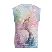 Hawaii Mermaid Sweet Pastel Christmas Knitted V-Neck Vest Polynesian Pattern Fish Hook LT01 - Polynesian Pride