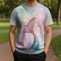 Hawaii Mermaid Sweet Pastel Christmas Knitted V-Neck Vest Polynesian Pattern Fish Hook LT01 - Polynesian Pride