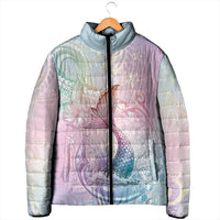 Hawaii Mermaid Sweet Pastel Padded Jacket Polynesian Pattern Fish Hook LT01 - Polynesian Pride