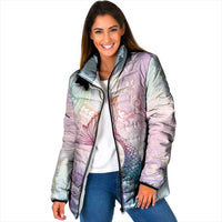 Hawaii Mermaid Sweet Pastel Padded Jacket Polynesian Pattern Fish Hook LT01 Women Multicolor - Polynesian Pride