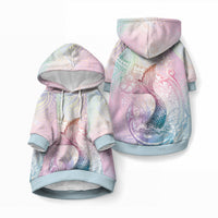 Hawaii Mermaid Sweet Pastel Pet Hoodie Polynesian Pattern Fish Hook