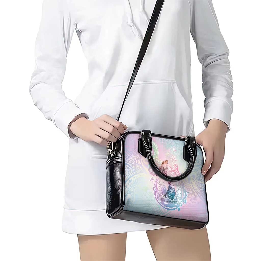Hawaii Mermaid Sweet Pastel Shoulder Handbag Polynesian Pattern Fish Hook LT01 - Polynesian Pride