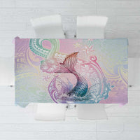 Hawaii Mermaid Sweet Pastel Tablecloth Polynesian Pattern Fish Hook LT01 Multicolor - Polynesian Pride