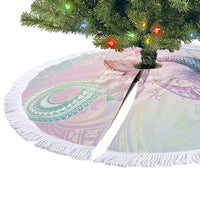 Hawaii Mermaid Sweet Pastel Tree Skirt Polynesian Pattern Fish Hook