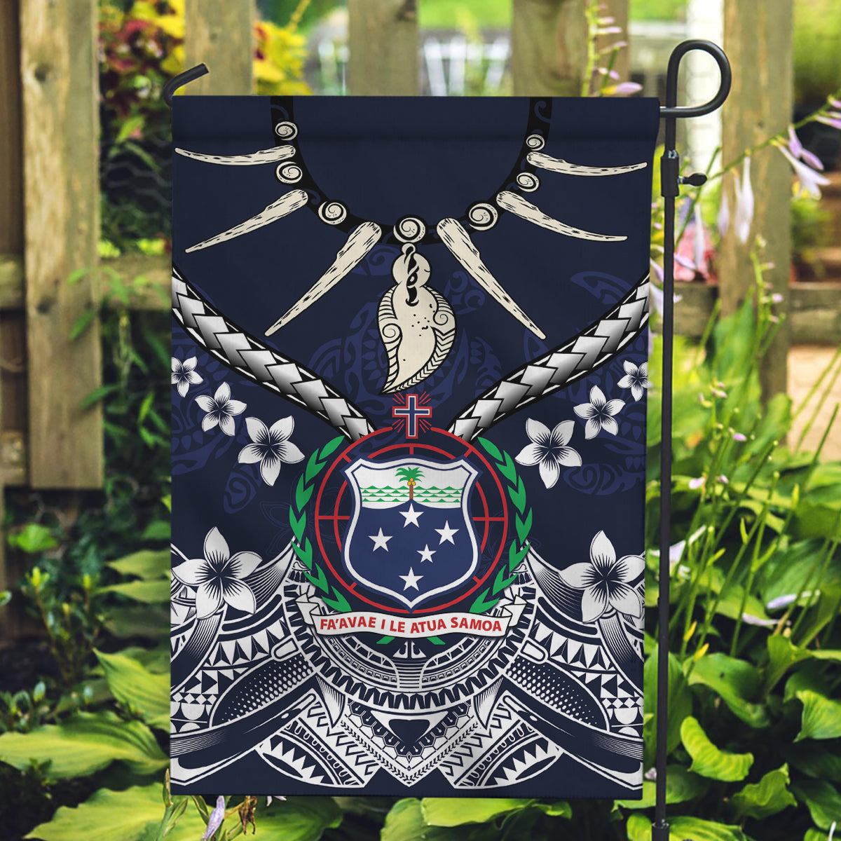 Samoa Independence Day Garden Flag Ula Nifo Mix Turtle LT01 Garden Flag Blue - Polynesian Pride