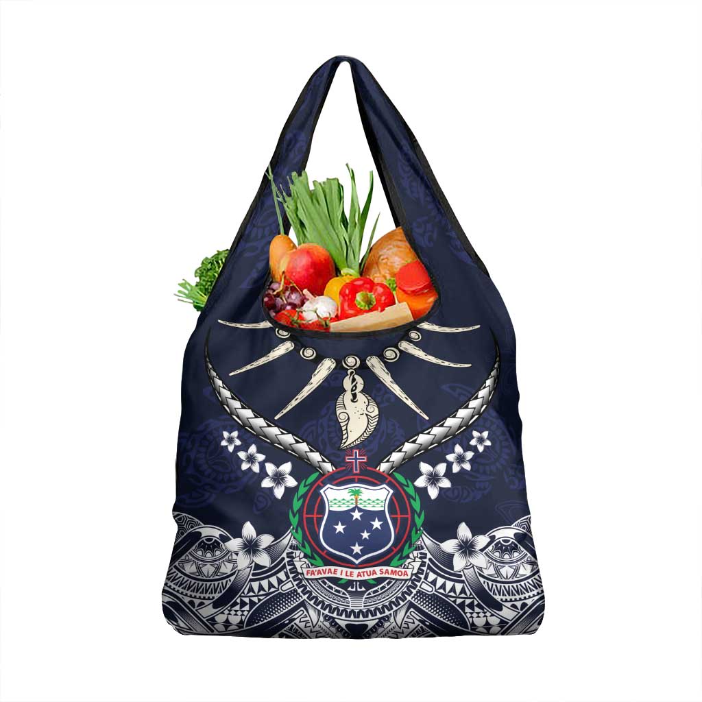 Samoa Independence Day Grocery Bag Ula Nifo Mix Turtle LT01 1-pack One Size Blue - Polynesian Pride