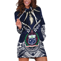 Samoa Independence Day Hoodie Dress Ula Nifo Mix Turtle LT01 Blue - Polynesian Pride