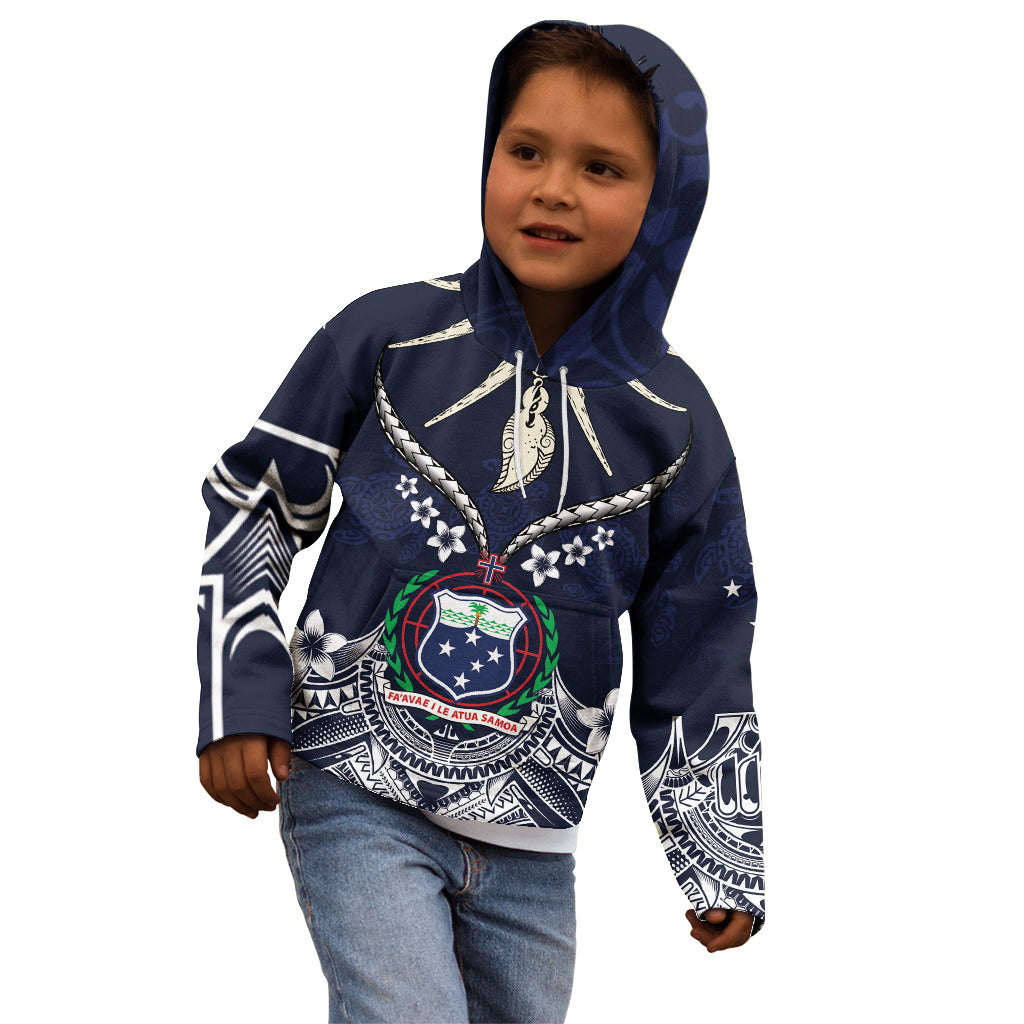 Samoa Independence Day Kid Hoodie Ula Nifo Mix Turtle LT01 - Polynesian Pride