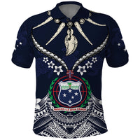Samoa Independence Day Polo Shirt Ula Nifo Mix Turtle LT01 Blue - Polynesian Pride