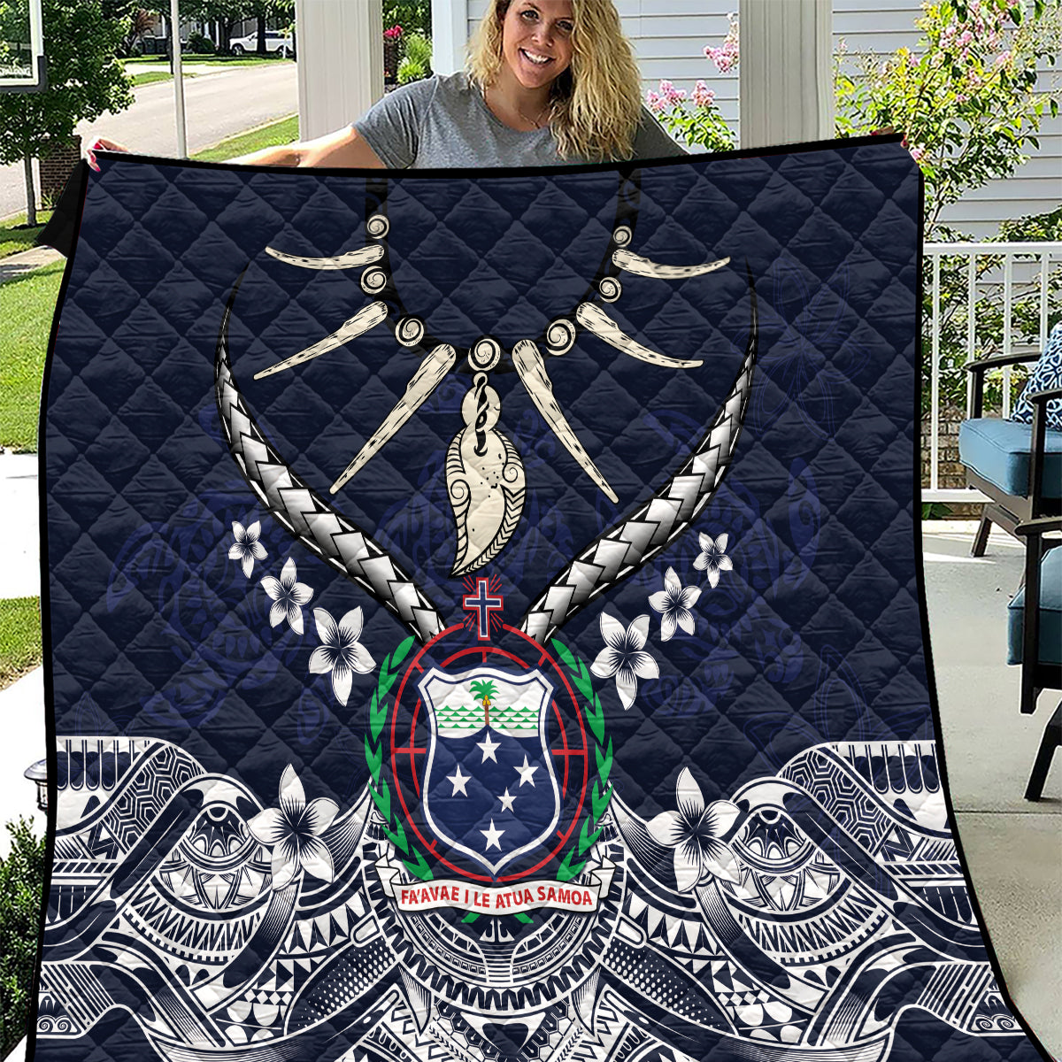 Samoa Independence Day Quilt Ula Nifo Mix Turtle