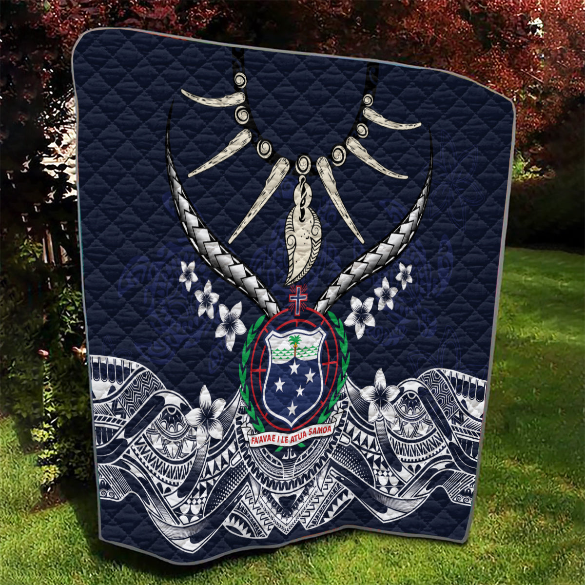 Samoa Independence Day Quilt Ula Nifo Mix Turtle LT01 - Polynesian Pride