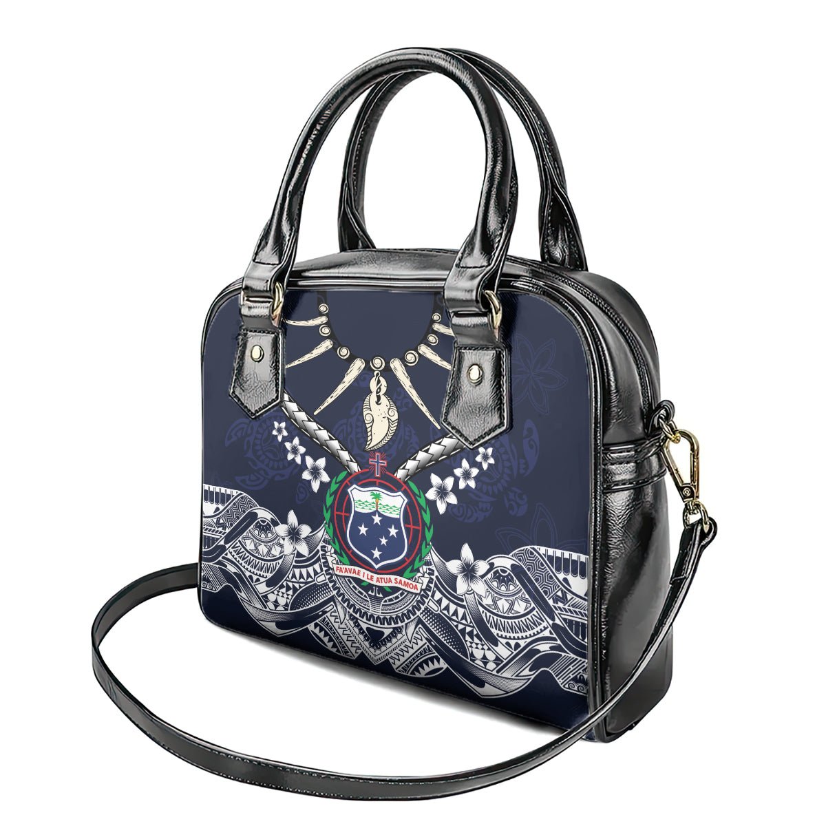 Samoa Independence Day Shoulder Handbag Ula Nifo Mix Turtle LT01 - Polynesian Pride