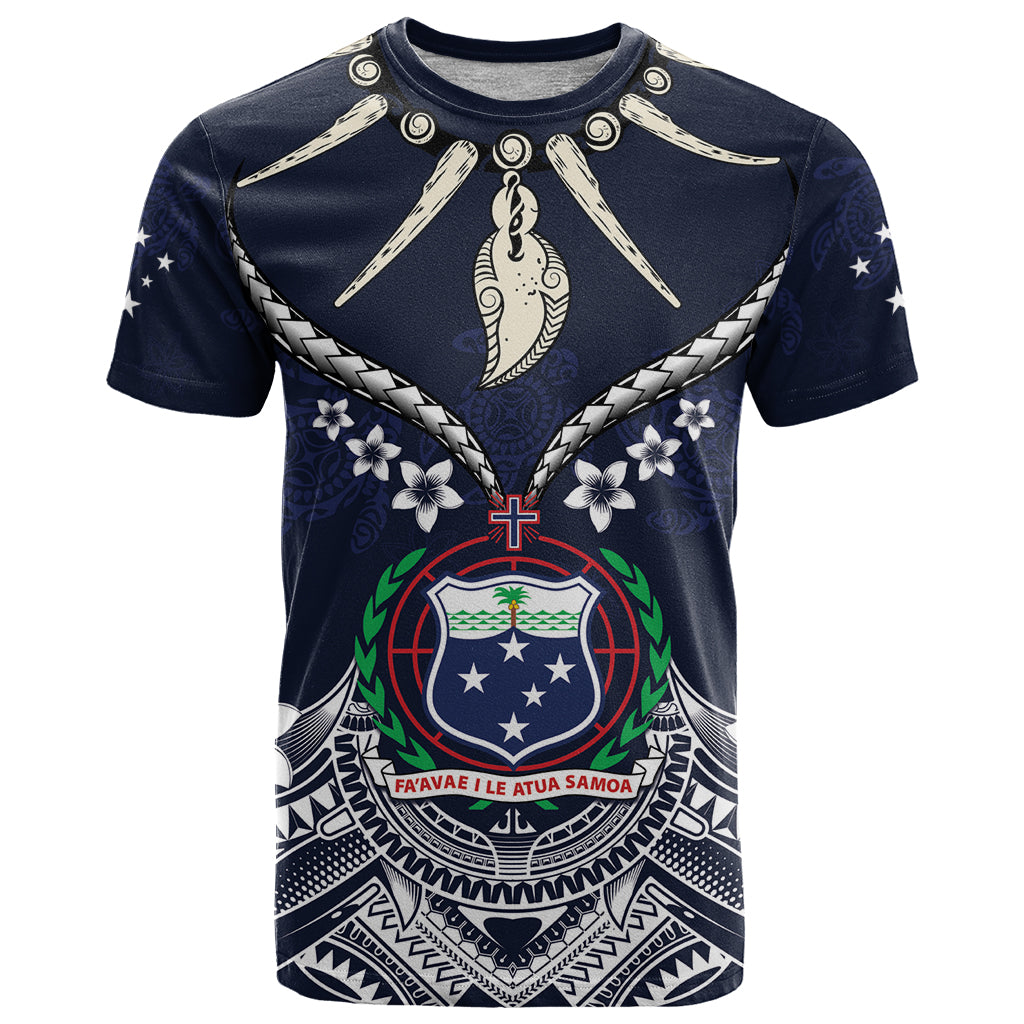 Samoa Independence Day T Shirt Ula Nifo Mix Turtle LT01 Blue - Polynesian Pride