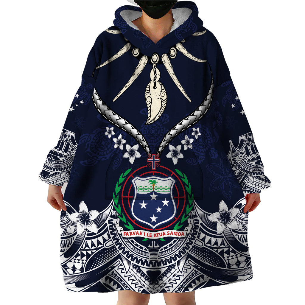 Samoa Independence Day Wearable Blanket Hoodie Ula Nifo Mix Turtle LT01 - Polynesian Pride