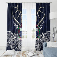 Samoa Independence Day Window Curtain Ula Nifo Mix Turtle LT01 - Polynesian Pride