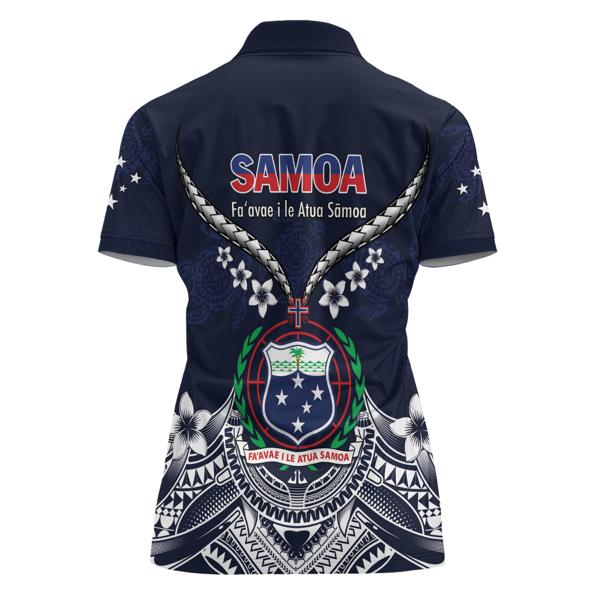 Samoa Independence Day Women Polo Shirt Ula Nifo Mix Turtle LT01 - Polynesian Pride